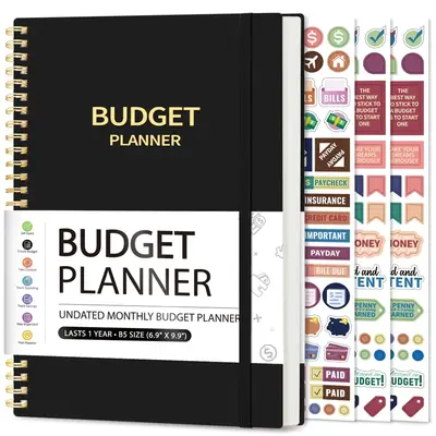 Budget Planner - Monthly Budget Book with Expense Tracker Notebook, Undated Bill Organizer & Finance Planner to Take Control ...