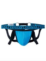 LGBTQ+ Men's Criss Cross Letter Tape Sexy Jockstrap, Breathable Ring Linked Sexy Waist Band for Daily Wear, Fashion Men's Und...