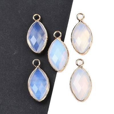 Opalite Faceted Pendants