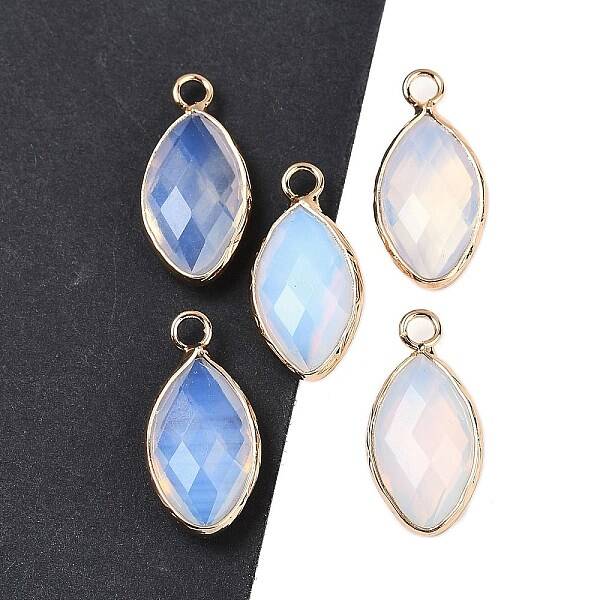 Opalite Faceted Pendants