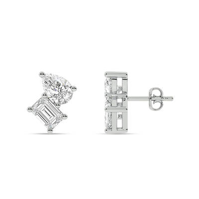 Destined Embrace Lab Diamond Earrings | 14K White Gold 1 ct. tw.