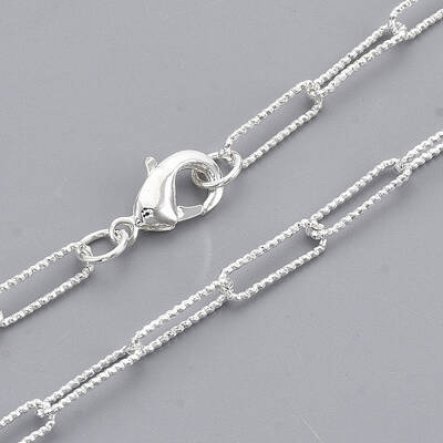 Brass Textured Paperclip Chain Necklace Making