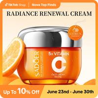 Korean Cream with 5X Vitamin C, Hydrating,Glowing & Repairing Face Cream - Facial Moisturizer for Fine Lines,Wrinkles,Uneven ...