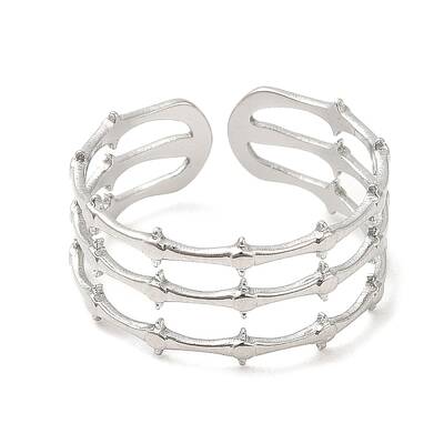 Non-Tarnish 304 Stainless Steel Open Cuff Rings