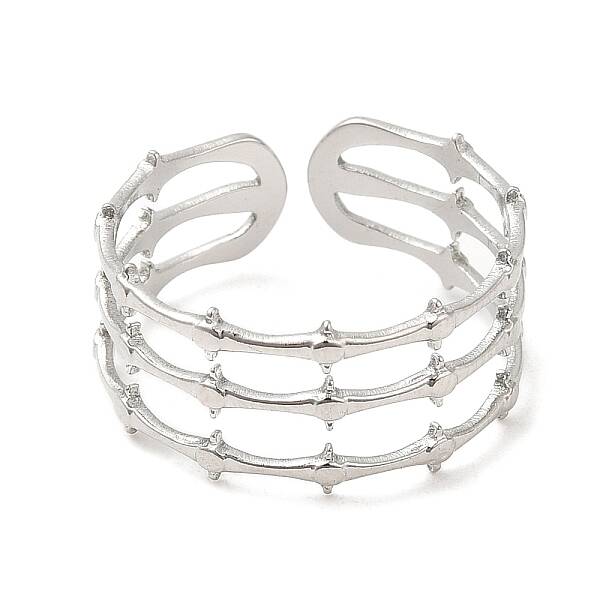 Non-Tarnish 304 Stainless Steel Open Cuff Rings