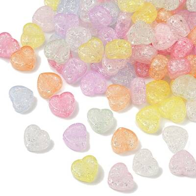 Transparent Crackle Acrylic Beads