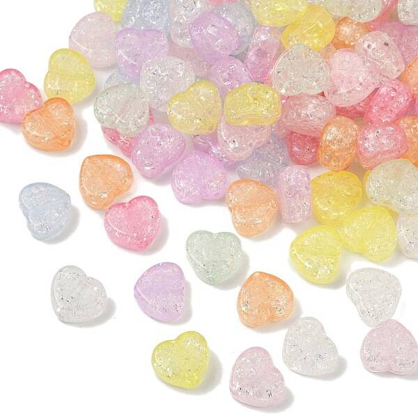 Transparent Crackle Acrylic Beads