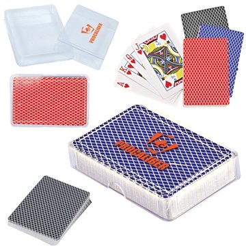 150 Promotional Playing Cards In Case - Plastic Case & Poker Size