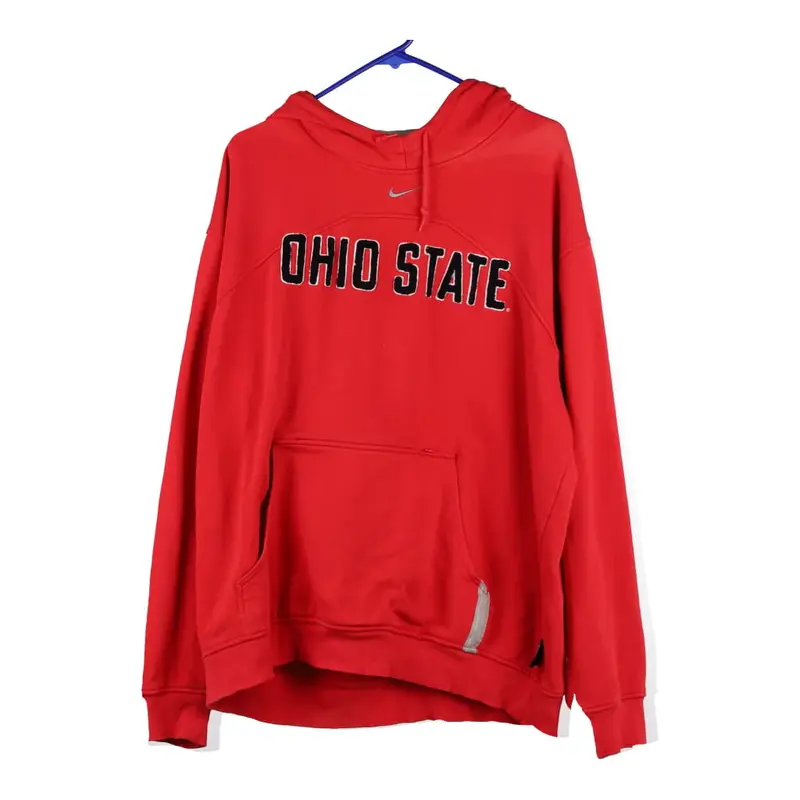 Ohio State University Nike College Hoodie - Large Red Cotton Blend