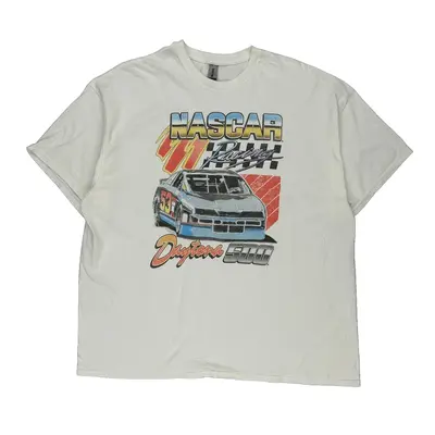 Daytona 500 Gildan Graphic T-Shirt - 2XL White Cotton