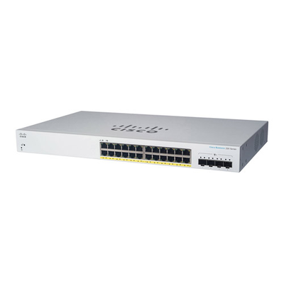 CBS220-24P-4G-NA Cisco Business 220 CBS220-24P 24 x Ports PoE 10/100/1000Base-T + 4 x SFP Ports Layer 2 Managed Gigabit Ether...