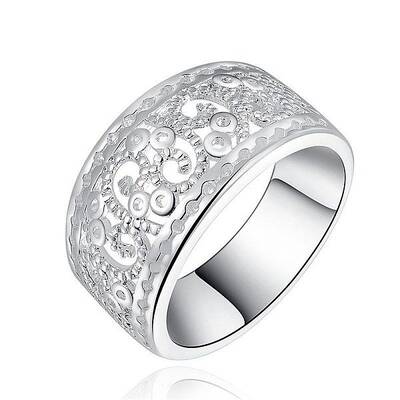 Vintage Elegant Fashion Style Brass Hollow Out Metal Rings