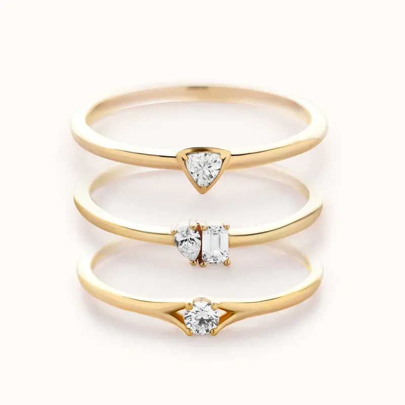 Diamond Stackers - Yellow Gold