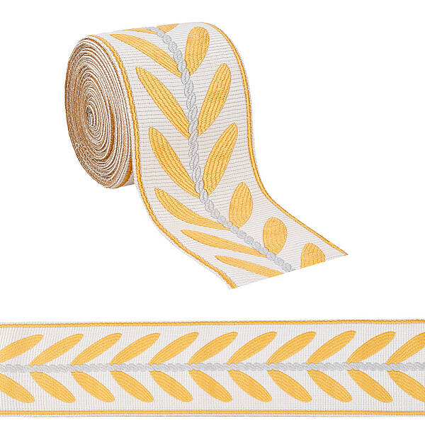 Polyester Jacquard Leaf Ribbon