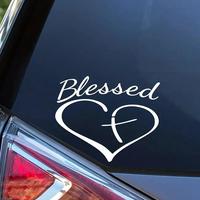 Blessed Heart & Letter Pattern Sticker, Multipurpose Car Body Decoration Sticker, Exterior Decoration Accessories for Trucks,...