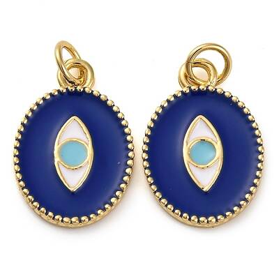 Brass Enamel Pendants