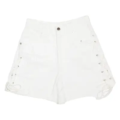 STYLES TO GO Denim Shorts White Regular Womens XS W26