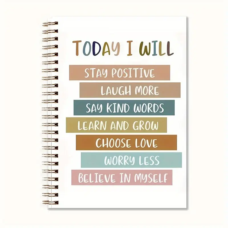 Daily Encouragement Journal, 1 Count 50 Pages Uplifting Quotes & Positive Mindset Notebook, Inspirational Gifts for Friends C...