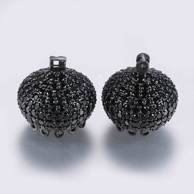 Brass Micro Pave Cubic Zirconia Pendants