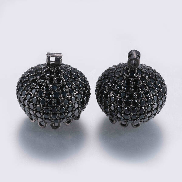Brass Micro Pave Cubic Zirconia Pendants