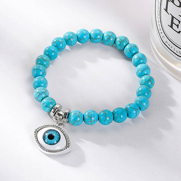 Beaded Bracelet Women's Set Popular Bohemian Ethnic Style Turquoise Bracelet