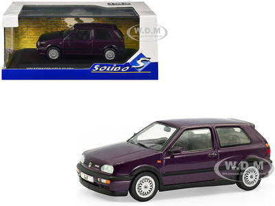 1994 Volkswagen Golf MKIII VR6 Purple Metallic 1/43 Diecast Model Car by Solido