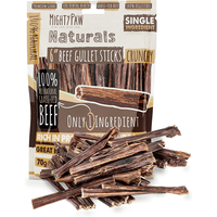 Mighty Paw Beef Gullet Chews: All-Natural Delights for Dogs (6\