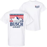 Busch Light Red White & Blue Patriotic Tee – Double-Sided Graphic 4th of July Shirt for Women and Men – Summer Casual Top...