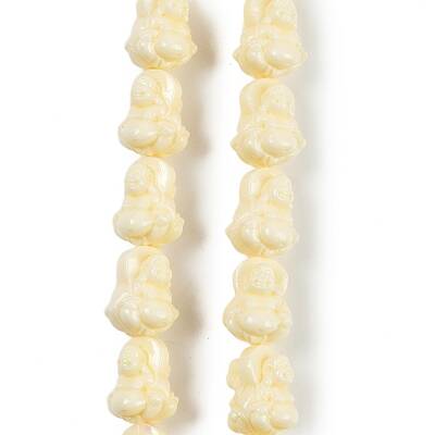 Synthetic Coral Carved Beads Strands