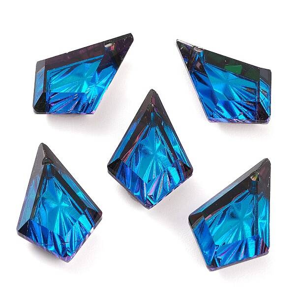 Embossed Glass Rhinestone Pendants