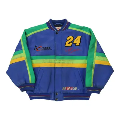 Age 8-10 Jeff Gordon 24 Chase Authentics Nascar Jacket - Small Blue Leather
