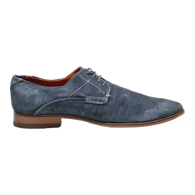 BUGATTI Oxford Shoes Blue Suede Mens UK 8