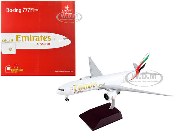 Boeing 777F Commercial Aircraft Emirates Airlines - SkyCargo White with Striped Tail Gemini 200 - Interactive Series ...