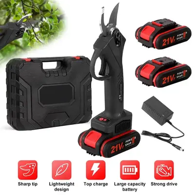 Professional Cordless Electric Pruning Shears Pruner, Electric Pruning Shears, with 2PCS Backup Rechargeable 7500mAh Lithium ...