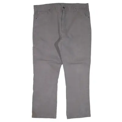 DICKIES Workwear Denim Trousers Grey Slim Bootcut Womens W38 L30