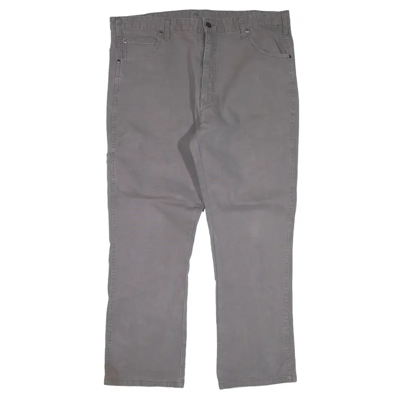 DICKIES Workwear Denim Trousers Grey Slim Bootcut Womens W38 L30