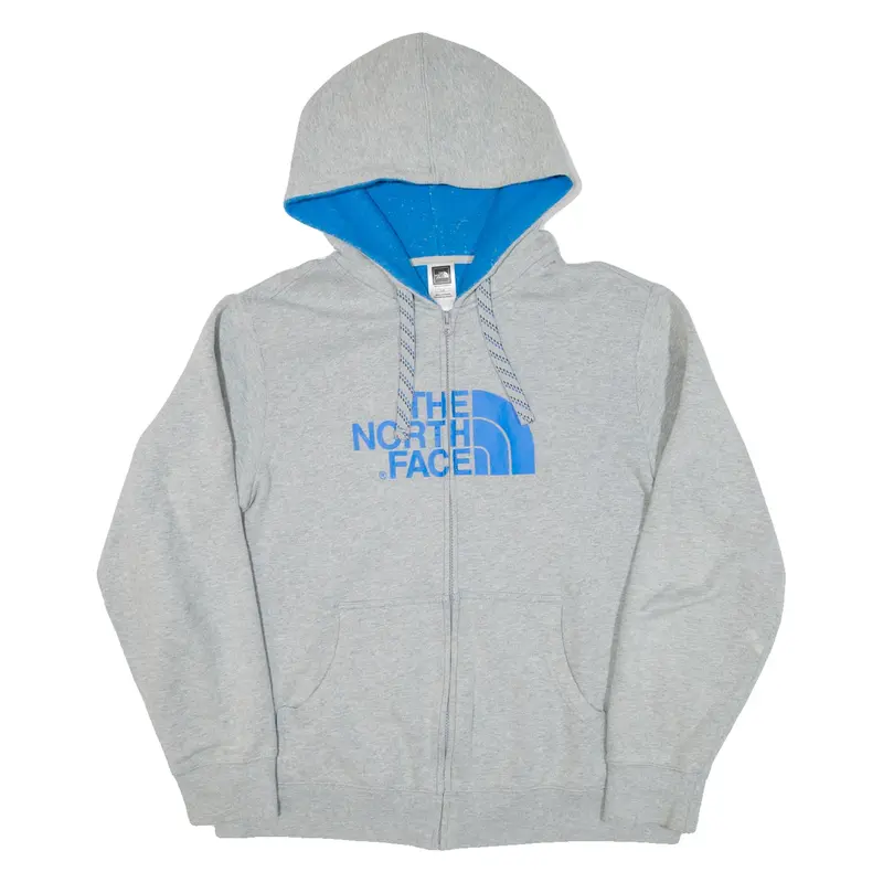 THE NORTH FACE Mens Grey Hoodie Full Zip L