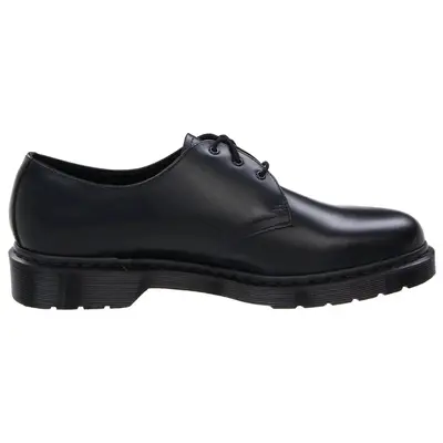 Dr. Martens 1461 3-Eyelet Mono Smooth Leather Unisex  Shoes - Black - Size:US 5 Women / 4 Men