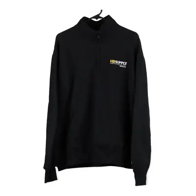 HD Supply Champion 1/4 Zip - XL Black Cotton Blend