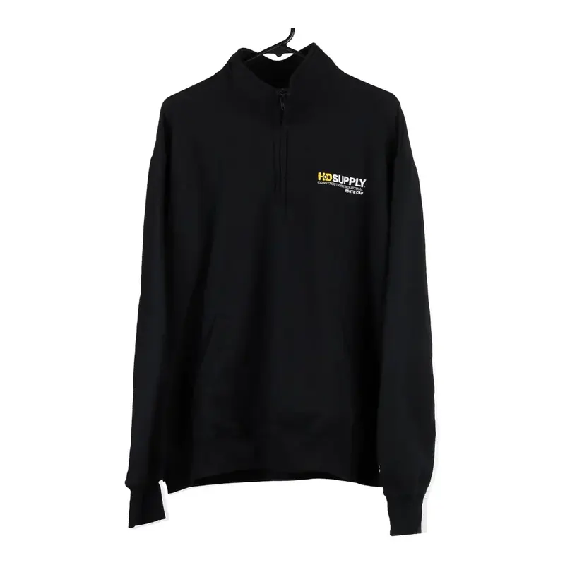 HD Supply Champion 1/4 Zip - XL Black Cotton Blend