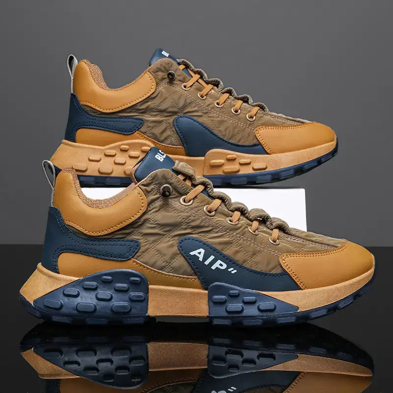 Casual Shoes For Men Trendy Walking Shoes Comfortable Slip Resistant Hiking Shoes Soft Sneakers