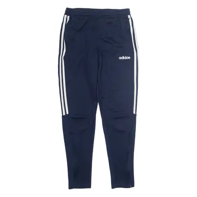 ADIDAS Mens Track Pants Blue Tapered S W26 L28