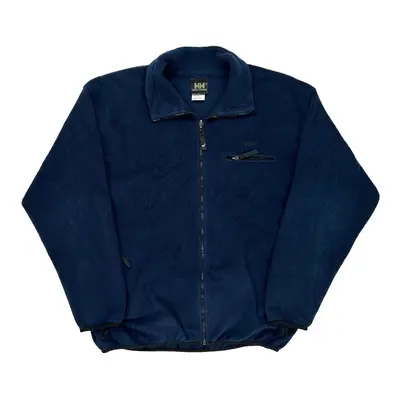 Made In Usa Helly Hansen Fleece Jacket - XL Navy Polyester
