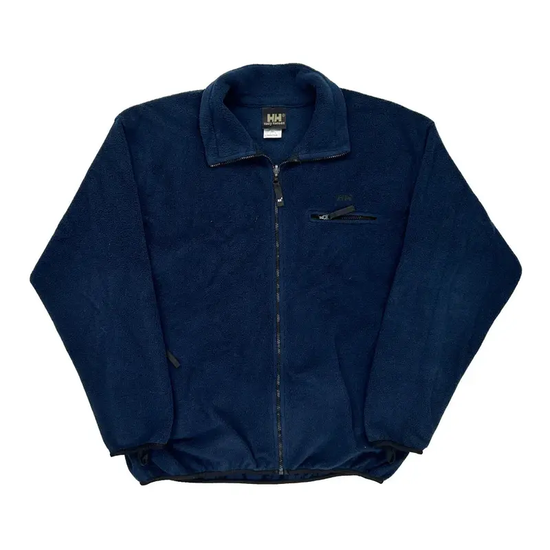 Made In Usa Helly Hansen Fleece Jacket - XL Navy Polyester