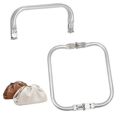 CHGCRAFT 2Pcs 7Inch U-Shaped Aluminum Tube Purse Frames for DIY Sewing Craft Handles Accessories
