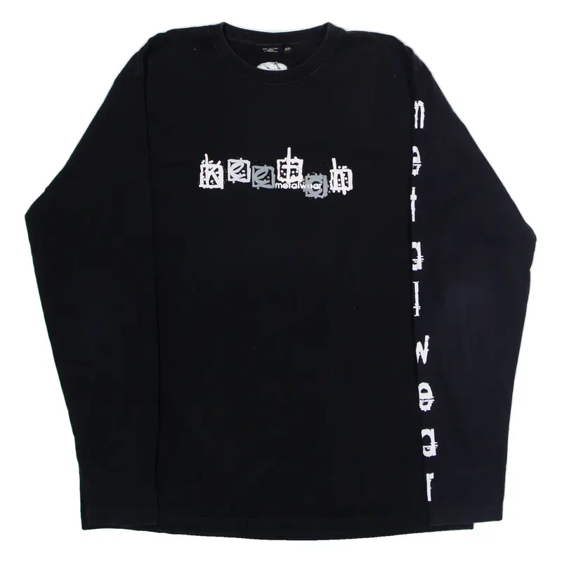 KEETCH Metalwear Mens T-Shirt Black Long Sleeve Crew Neck 2XL