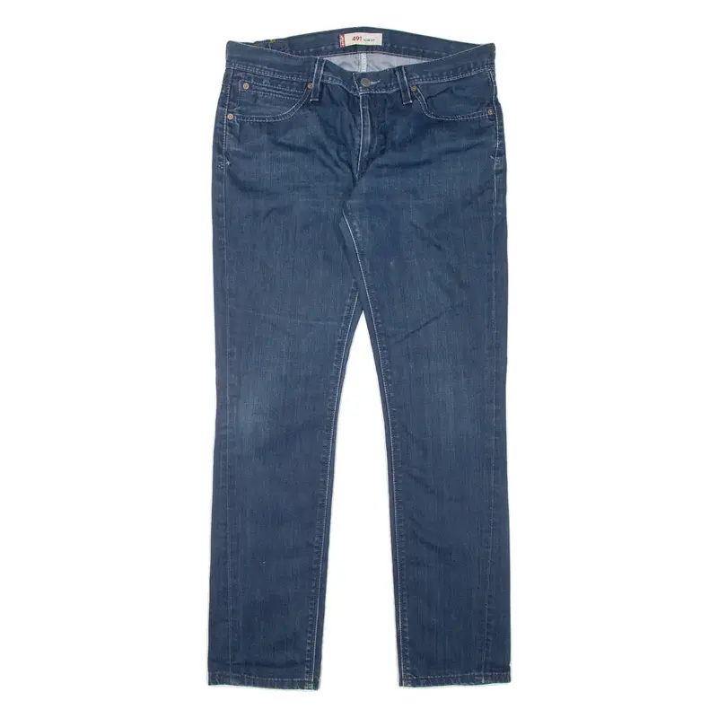 LEVI'S 491 Womens Jeans Blue Slim Straight W31 L32