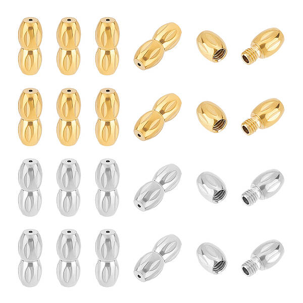 10Pcs 2 Colors 304 Stainless Steel Screw Clasps