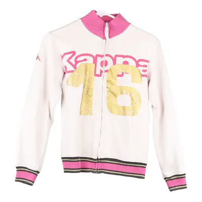 Age 11-12 Kappa Zip Up - Medium White Cotton Blend