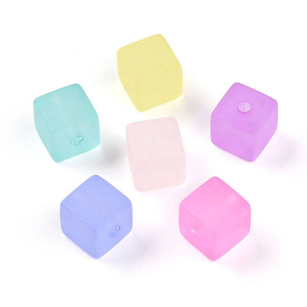 Frosted Transparent Acrylic Beads
